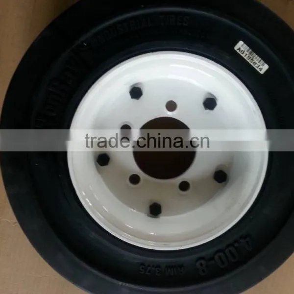 Solid Tyre 4.00-8 for Airport Ground Support Equipment Luggage Trolley photo-4