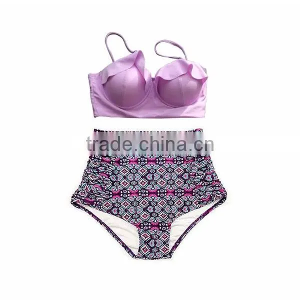 2016 Wholesale Hot Sexy Women Retro High Waist Bikini photo-4