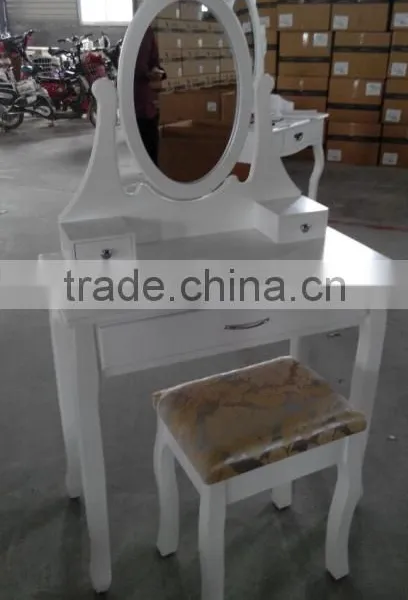 White Dressing Table With Swing Mirror Bedroom Furniture Shabby Vintage Style photo-4