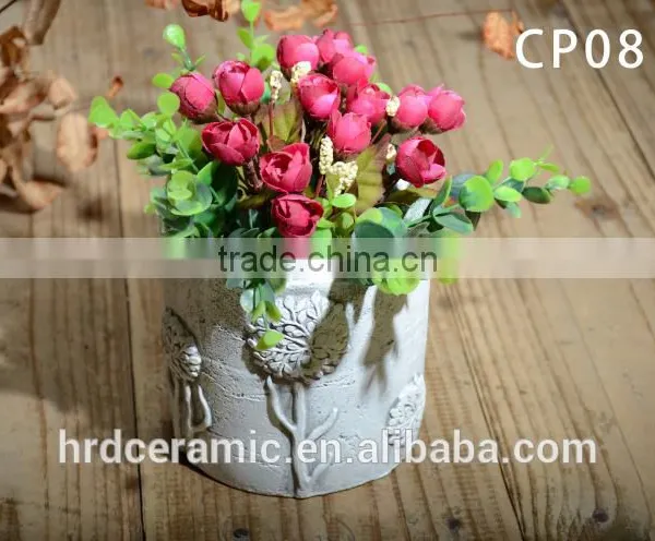 Unique Design Pot Cement Flower Pot for Plant Garden Pot photo-6