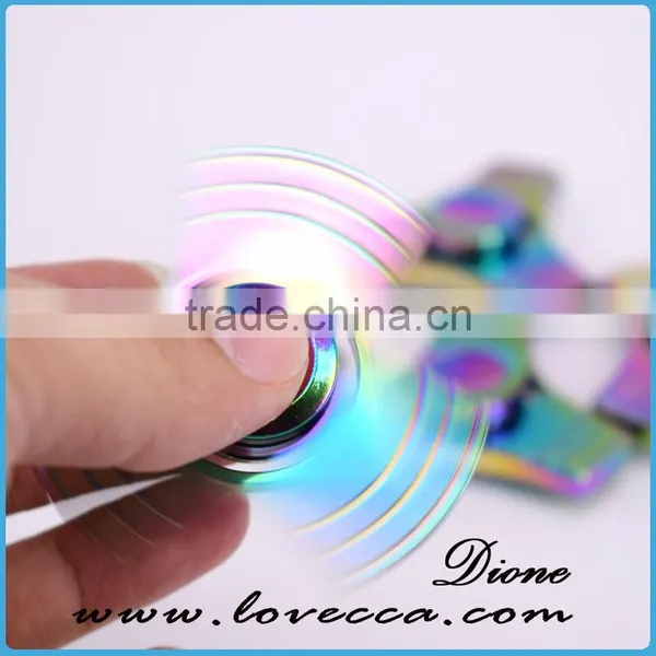 Rainbow Colors Relieve Stress Hand Spinner Aluminum Metal Fidget Spinner photo-3