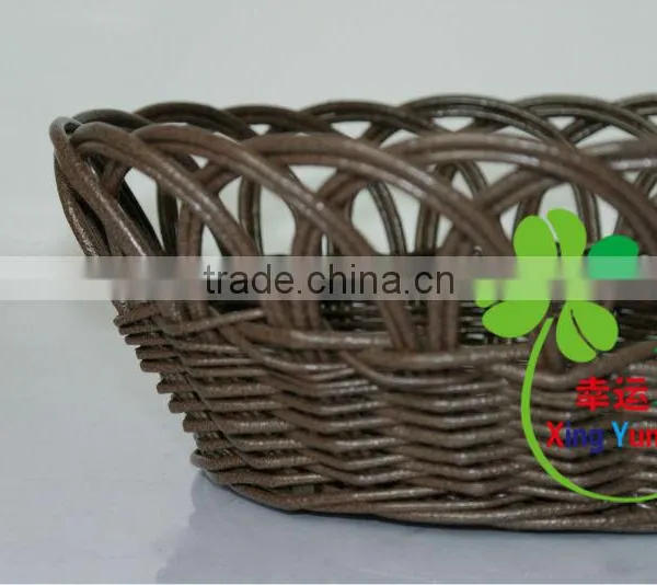 Factory Recycled Plastic Woven Fruit Basket photo-5