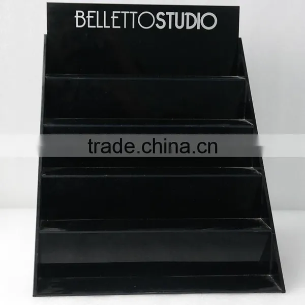 Custom 5 Tier Black Perspex Organic Glass Acrylic Displays and Shelf photo-2