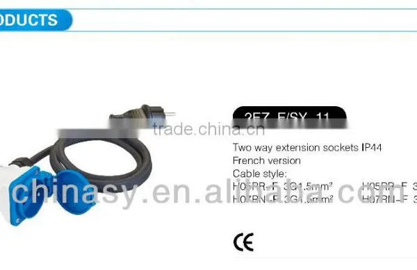 CE,S 2 Way Fench Extension Multi Socket/exension Cord IP44 photo-4