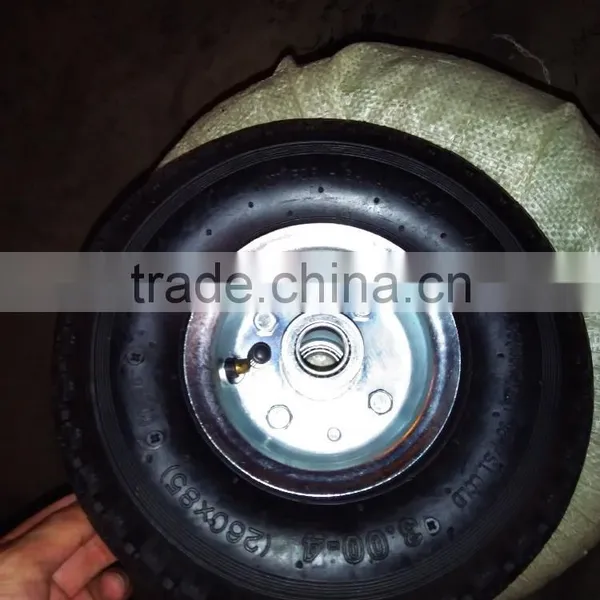 Galvanized Rim Rubber Wheel 3.00-4 photo-2