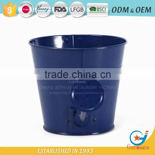 6 Inch Planters to Hang on Fence Metal Garden Plant Pots Planters photo-3