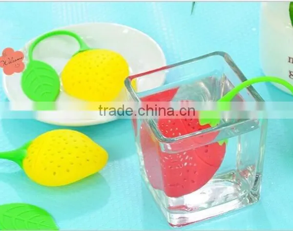 Hot Selling Silicone FDA Standard Tea Infuser Strawberry Tea Strainer photo-5