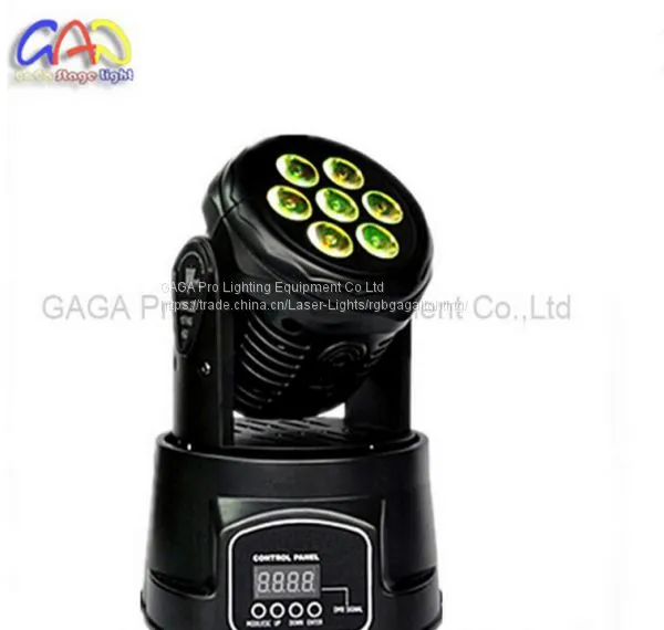 7X10W RGBW 4in1 LED Mini Wash Moving Head Light photo-2