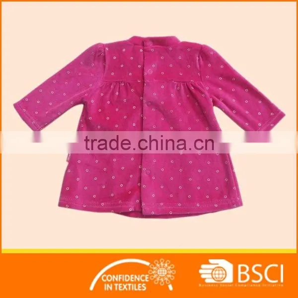 New Style Cartoon Printed Bowknote Cotton Baby Girl Dress photo-2
