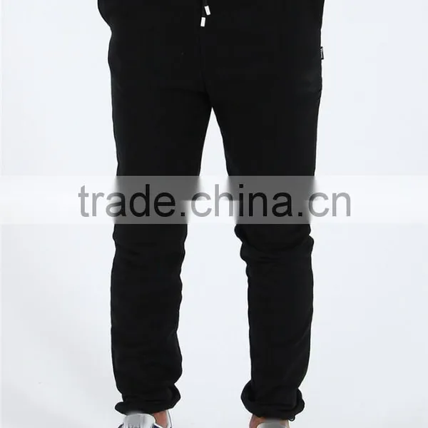 Cheap Casual Trousers Mens Knitted Black Pants Trousers Fabric photo-2