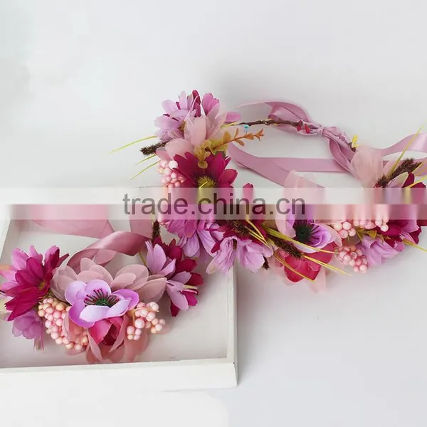 2017 Hot Sale Fashion Baby Girl Lace Flower Hair Band Fancy Hair Accessories photo-5