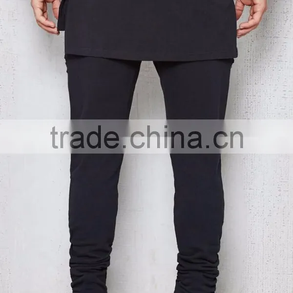 Street-inspired Style Solid Skinny Destroyed Slim Joggers for Men photo-4