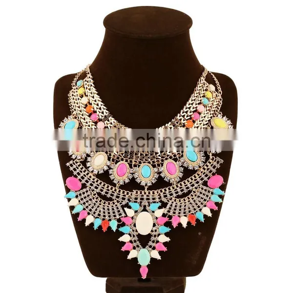 Wholesale Chunky Statement Necklace in China Crystal Jewelry Diamond Jewellry photo-5