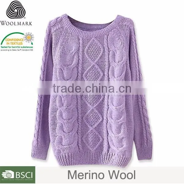 Apricot Batwing Top Long Sleeve Pullovers Sweater,oem Clothing Manufacturing photo-2