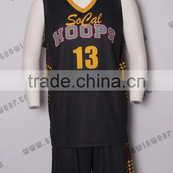 2016 Best Sublimation 100% Polyester Basketball Jersey Custom Logo Design Latest Basketball Jersey photo-5