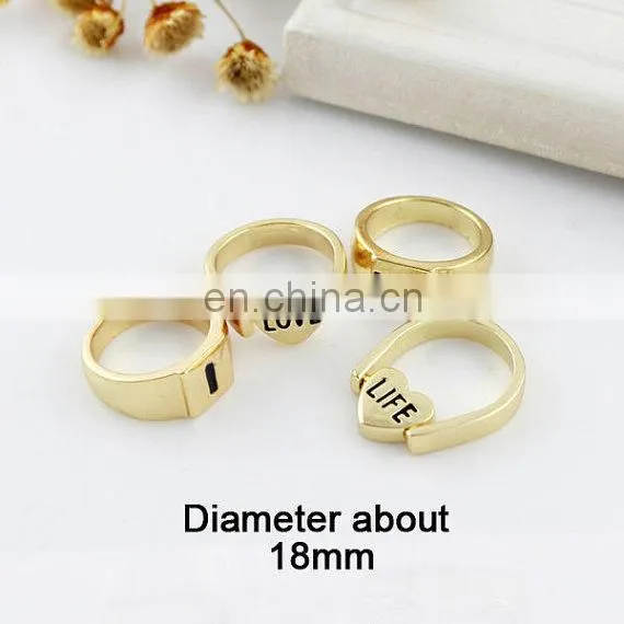 I Love My Life Rings 4 Piece 18mm Ring Set photo-2