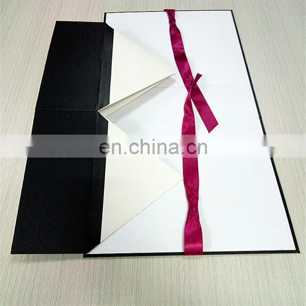 Free Risk Custom Matte Black With Sexy Shiny Logo Gift Rectangle Folding Paper Gift Box photo-2