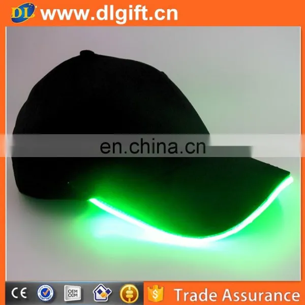 Hot Sale Custom Design Patent Fiber Optic LED Light Flashing Caps Outdoor Sports Baseball Cap photo-2