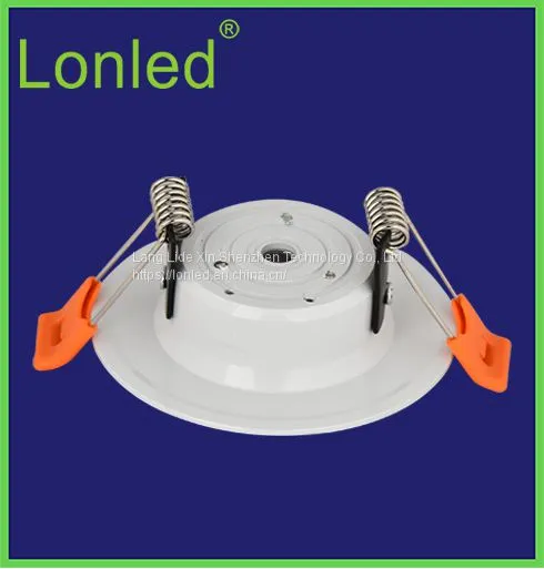 Ultrathin Aluminum Case 2.5 Inch 3W Recessed LED Downlight White+Silver/Silver--Lonled photo-2