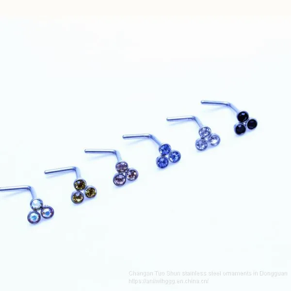 Wish Hot L Type Ear Studs, Titanium Steel, Foreign Trade Stud, Body Piercing Accessories, Wholesalers Wholesale photo-4