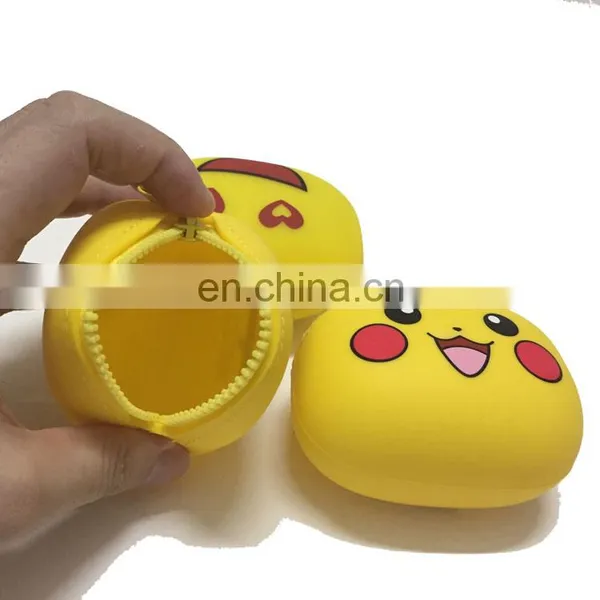 Custom Kawaii Emoji Cartoon Design Coin Wallet Pouch Promotion Women Clutch Round Zipper Silicone Purse photo-6