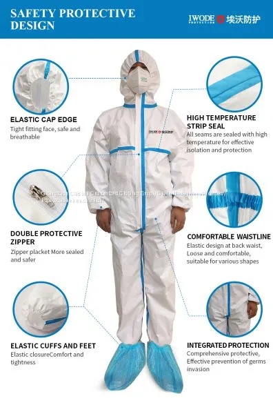 Disposable Safety Chemical Protective Suit Gown,Overall photo-3