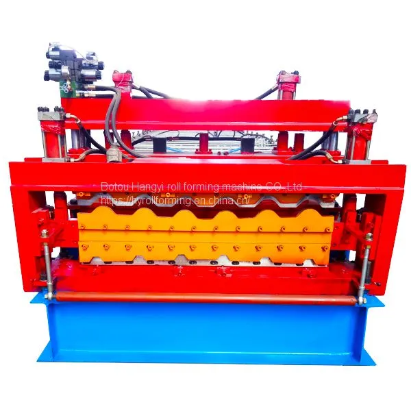 HY double layer steel sheet roller machine roof panel step tile roll forming machine price