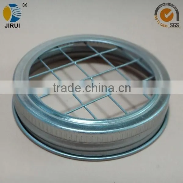 70mm Silver Metal Lug Cap With Steel-Wire Mesh Sieve for Manson Jar photo-2