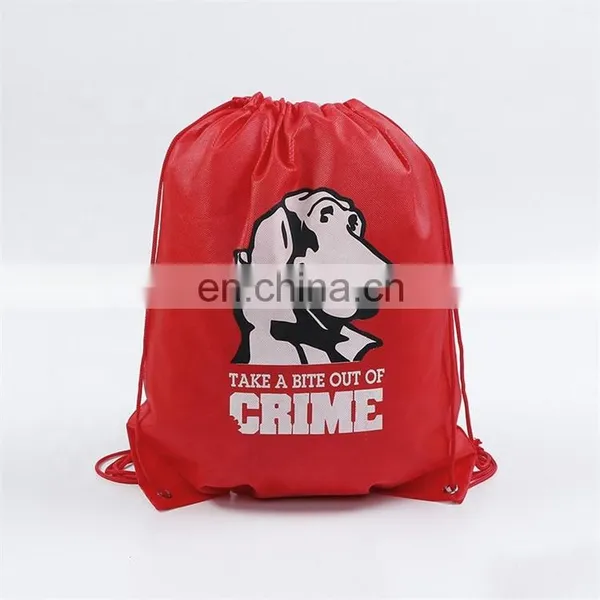 Drawstring Bag Non Woven Backpack Custom Printed Eco Friendly for Kids photo-4