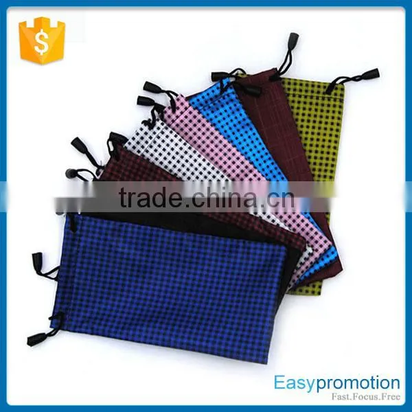 Custom Logo Printed Microfiber Drawstring Sunglasses Bags Wholesale photo-4