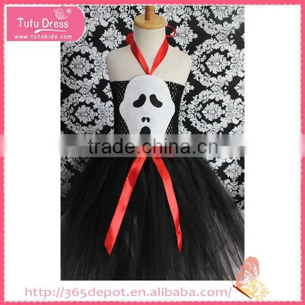 Orange and Black Pumpkin Decorated Chest Braces Gauze Dress Halloween Costume Supplier's Choice photo-3