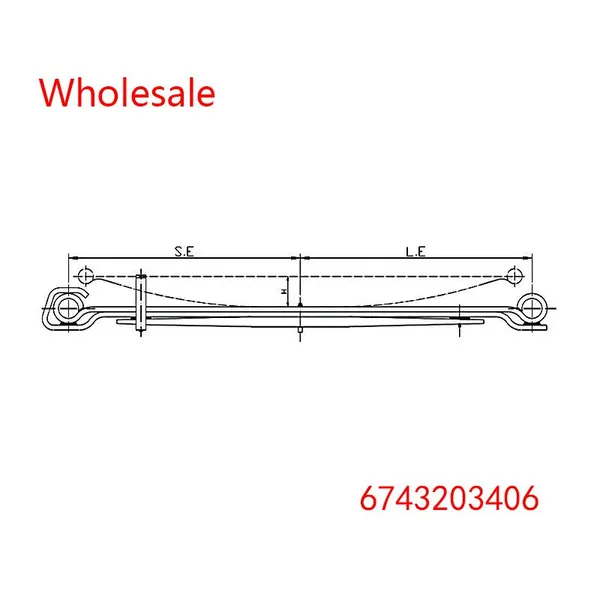 6743203406 Heavy Duty Vehicle Rear Wheel Spring Arm Wholesale For Mercedes Benz photo-2