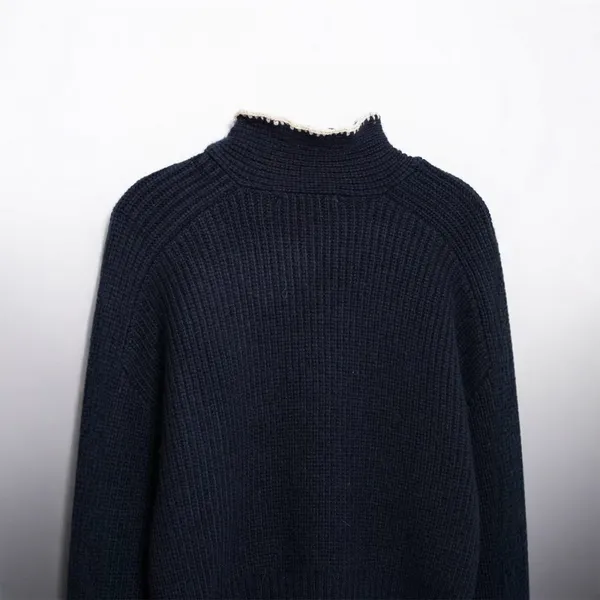 New European and American Style Women's Fashion Casual Long-sleeved Knitted Sweater With Bow Decoration photo-3
