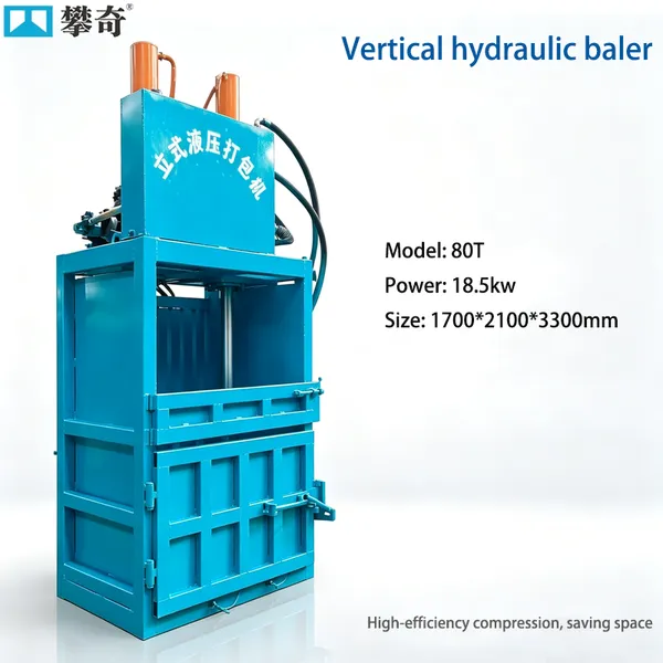 Small Vertical Hydraulic Baler for Waste Cardboard Paper Plastic Recycling