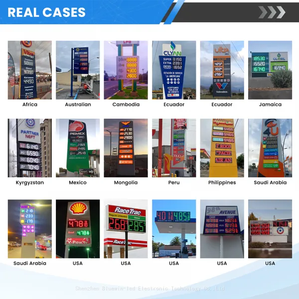 Electronic LED Gas Petrol Station Price Display for Outdoor Use, Double-sided, With Digital Display for Cash and Credit Cards photo-5
