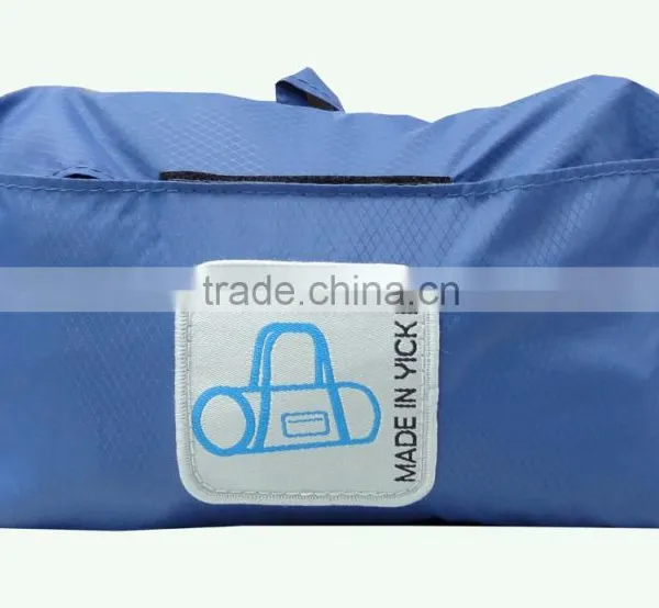 Convenience Diamond Nylon Blue Foldable Duffel Bag photo-2