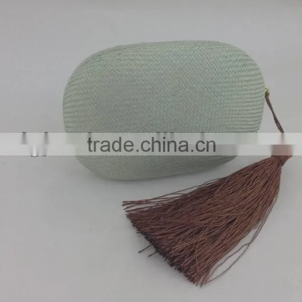 Newest Lady Lt.green Straw Woven Evening Bag