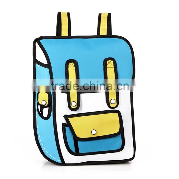 2d 3d Cartoon Bags School Backpack photo-3