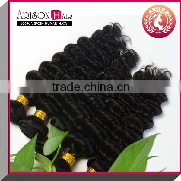 Raw Human Hair Big Promotion for Christmas! Remy Hair 6A Grade Indian Hair Weave Deep Wave photo-4