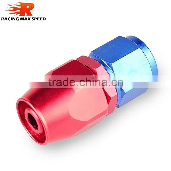 Aluminum Oil Cooler Fitting Straight Swivel Hose Ends Adapter Blue and Red 40-001-08 photo-3