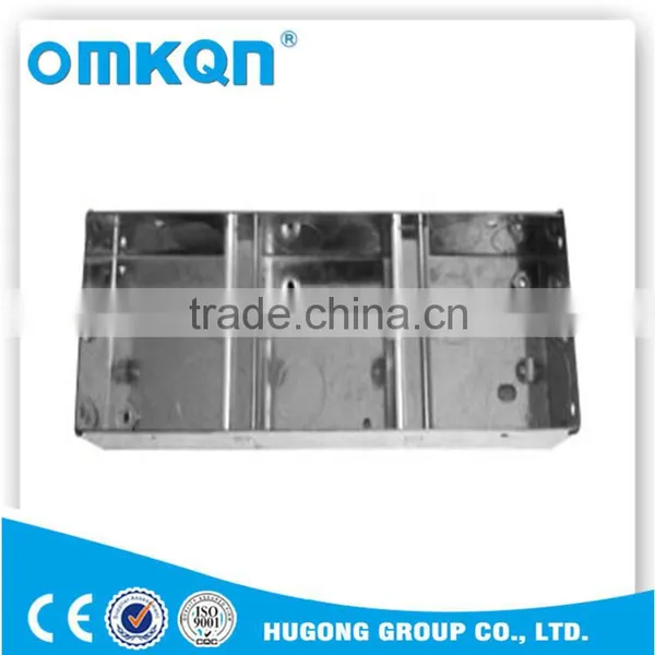 New Products 2016 3x3 BS4662 Electrical Three Gang Galvanized Steel Junction Box in China