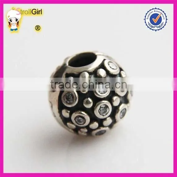 Lamp Work 925 Sterling Silver Clasp Beads Flower Charm Beads photo-3