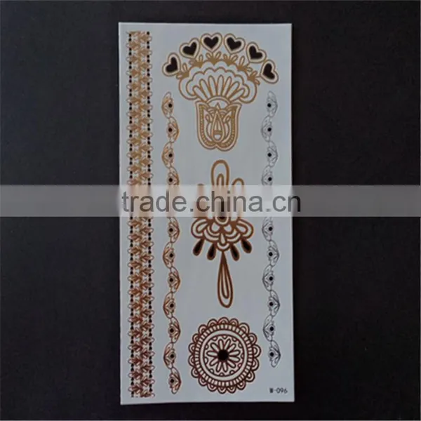 w- Series Gold Foil Tattoo 21*10.5cm photo-3