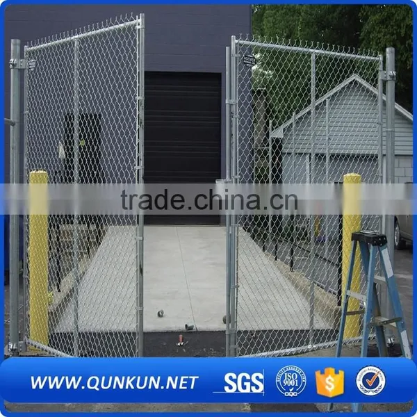 Used Chain Link Fence Post /vinyl Coated Chain Link Fence Specifications Qunkun photo-4