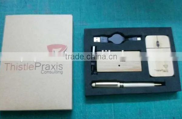 Bamboo Mouse Usb HUB Travel Computer Gift Kit photo-3