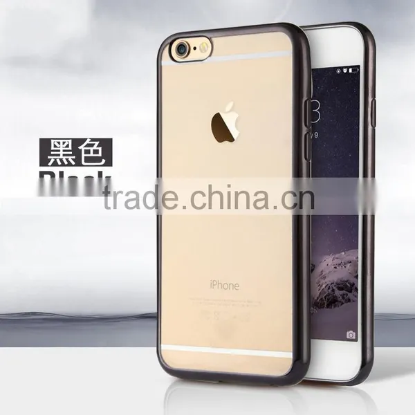 Luxury Clear Crystal Chrome Side Soft TPU Case Cover For Apple IPhone 6s Plus photo-5