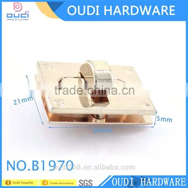 New Design Company Requare Own Zinc Alloy Custom Square Handbag Lock photo-2