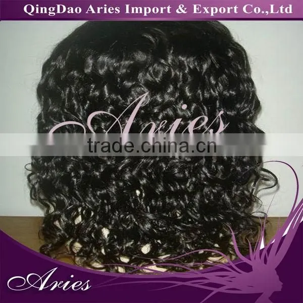Malaysian Virgin Hair #4 Color Full Lace Wig Spiral Curl photo-2