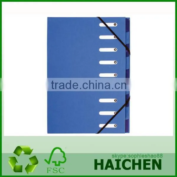 Polypropylene 8 Compartments A4 Multipart File Folder With Flaps and Elastic Straps photo-2