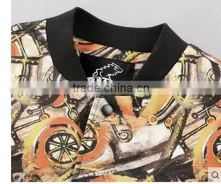 The 2015 Men's Casual Fashion Print Hooded Jacket photo-3